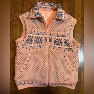 Vintage 1980s Reversible Winter Snowflake Vest S/M